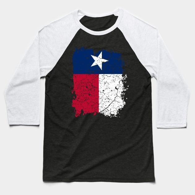 Texas Flag Baseball T-Shirt by Mila46